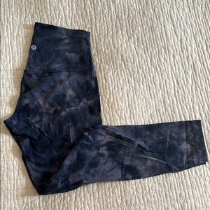 lululemon athletica Navy Tie-Dye Leggings